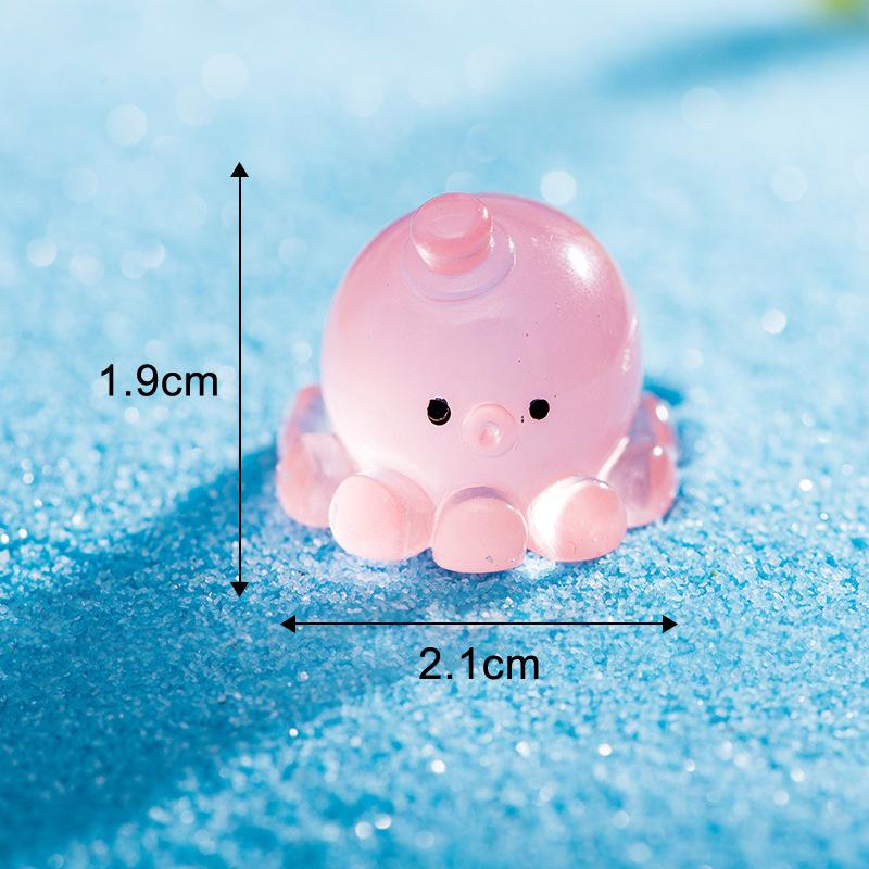 Mini Leuchtende Meerestiere Figur Delphin Krabbe Krake Meeresschildkröte Mikro Landschaft Ornament Aquarium Dekoration