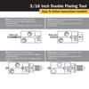 3/16in Brake Pipe Double Flaring Tool Kit Brake Tube Flare Tool 45 Degree Flare for Cars Trucks