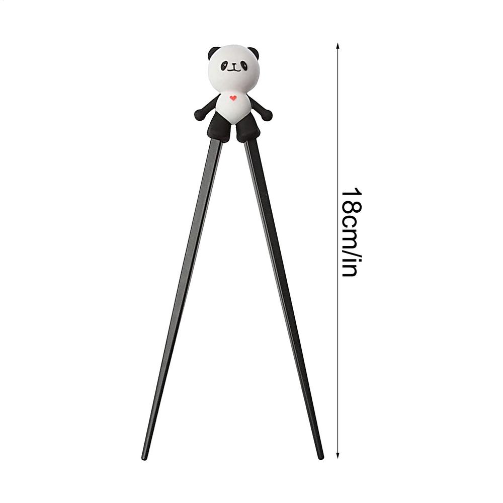 

Детские тренировочные палочки для еды Панда Детские помощники Палочки для еды Многоразовые палочки для еды Помощник для изучения палочек для еды Для детей Дети чёрный