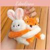 Cute Rabbit Monkey Fox Dog Penguin Cartoon Animal Pair Plush Toy Pendant