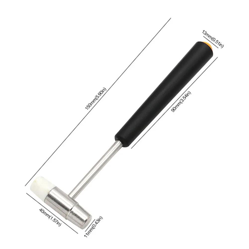 1Pcs Professional Mini Hammer Repair Tool DIY Metal Rubber Hammer Double Head For Repair Maintenance Jewelry Watch Tools
