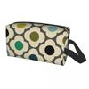 Travel Orla Kiely Wallpaper Toiletry Bag Cute Flowers Floral Retro Cosmetic Makeup Organizer Women Beauty Storage Dopp Kit Box