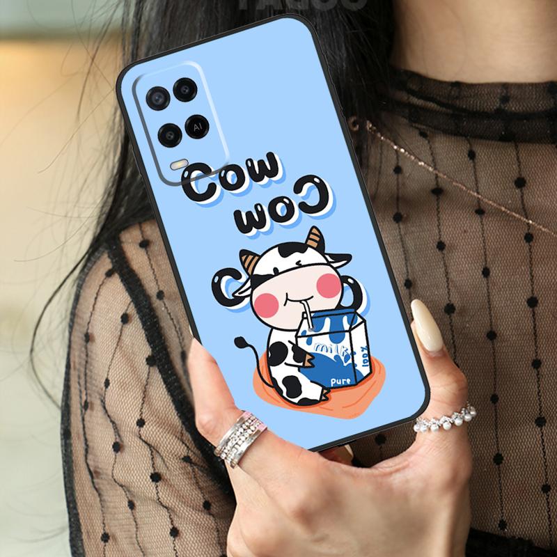 

Milk Cow Skin Print Luxury Case For Oppo A5 Pro A15 A17 A57 A77 A18 A38 A58 A78 A98 A94 A74 A54 A40 A60 A80 A96 A76 A16 OPPO A91