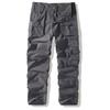 Men's multi-colored large-size long pants with multiple pockets, casual work pants