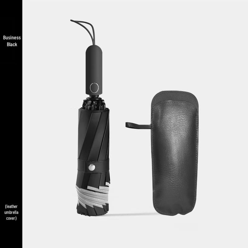 Современный полуавтоматический обратный складной зонт с 10 ребрами