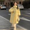 Long Down Cotton-padded Clothes for Women's Winter New Elegant Hooded Thickened Over the Knee Small Cotton-padded Coat for Women