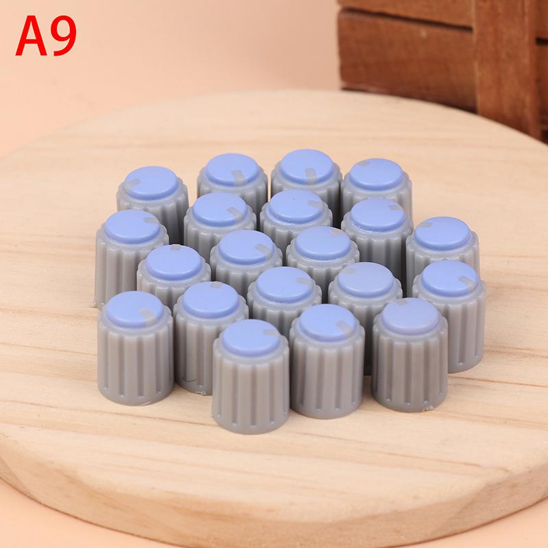 20Pcs Dual Color Knob 10X12Mm Small Volume Adjustment Hat Flower Shaft Hole 6Mm Potentiometer Volume Switch Caps Control Knob