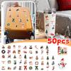 50 Christmas Stickers Cartoon Water Cup Mobile Phone Case Decorative Stickers DIY Creative Stickers