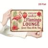 Metal Wall Art Retro Flamingo Poster for Bar Man Cave Patio