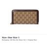 GUCCI Leather Wallet Mini Women's Beige & Ebony 790035-FADHW-9742
