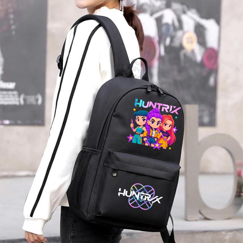 Anime Cartoon K-pop Printed Backpack for Teenager Student Girl Boy Bookbag Schoolbag Women Large Capacity Waterproof Travel Bag Kid Gift