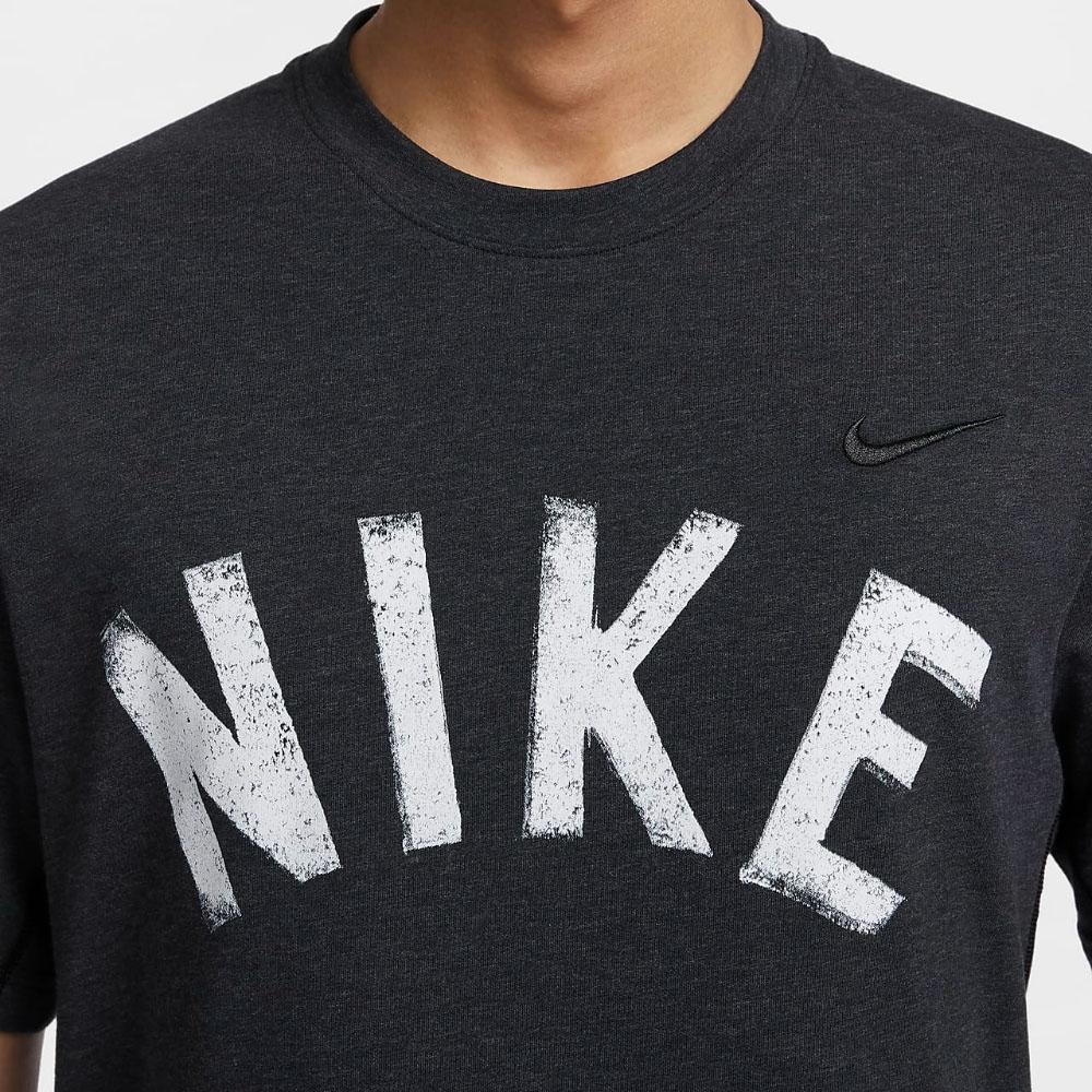 Nike Primary Swoosh Letter Logo Print Pullover Short Sleeve T-Shirt Men T-Shirts Black FV9771-010