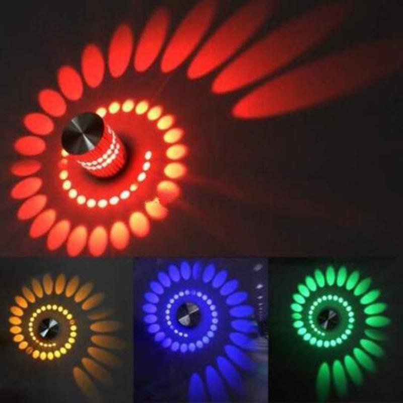 Modern 3W LED Wall Lamp KTV Background Lighting RGB+Remote 85-265V Porch Hotel Modern 3W LED Wall Lamp KTV Background Lighting RGB+Remote 85-265V Porch Hotel