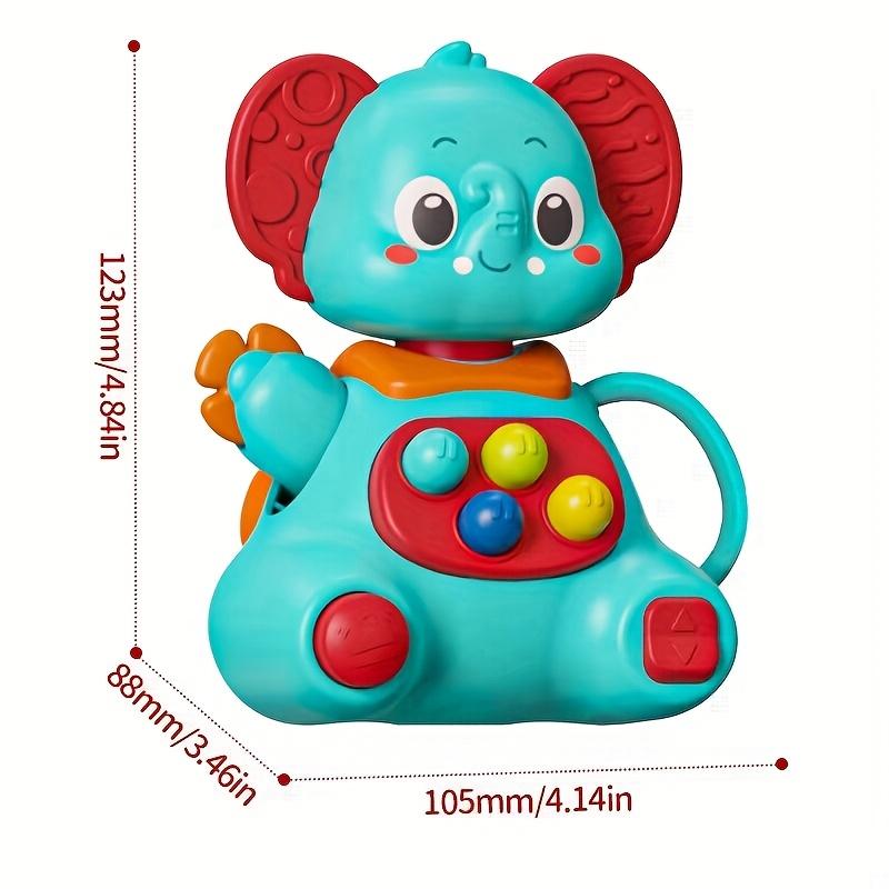 Blue elephant gyro toy with a huge suction cup that can rotate 360 degrees, promoting parent-child interaction