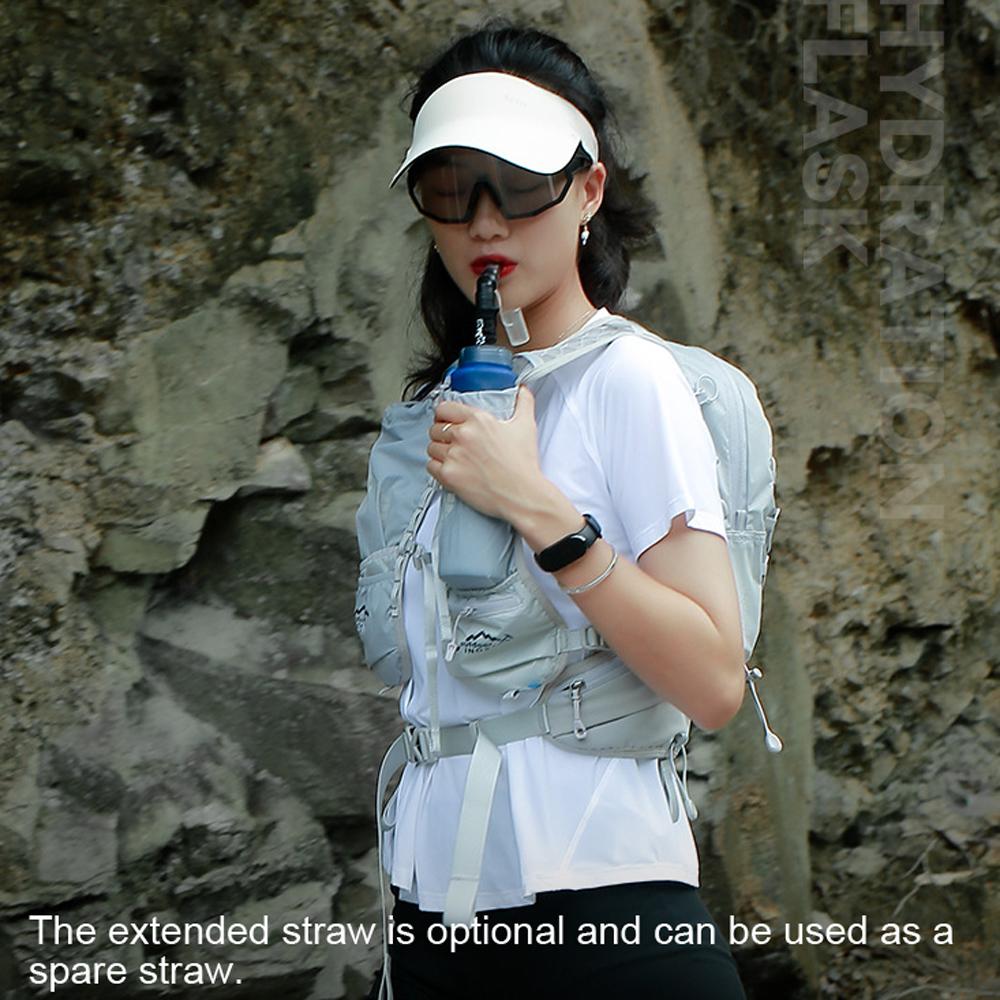 TPU Soft Flask Collapsible Sports Water Bottle Outdoor Foldable Water Bladder Running Cycling