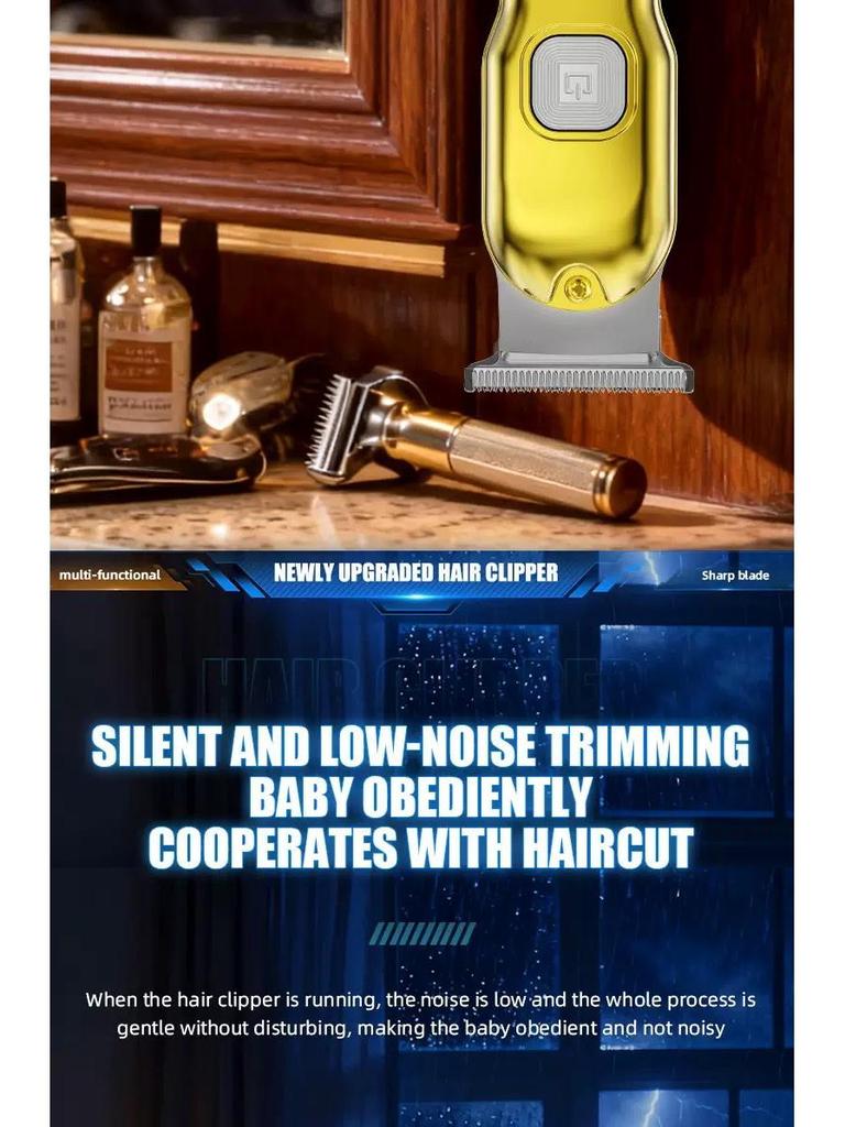 Electric Hair Clipper: Customizable, Rechargeable, Plug-in, LCD Display, Hair and Beard Trimmer