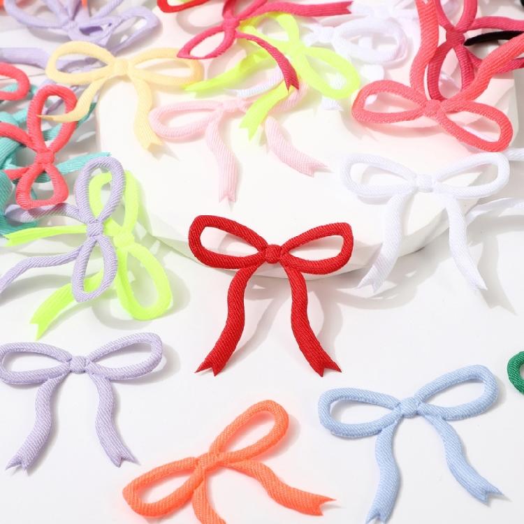 Attachable Polyester Bows Applique For Clothing Accessories DIY Hair Decors Fabric Craft Supplies Design