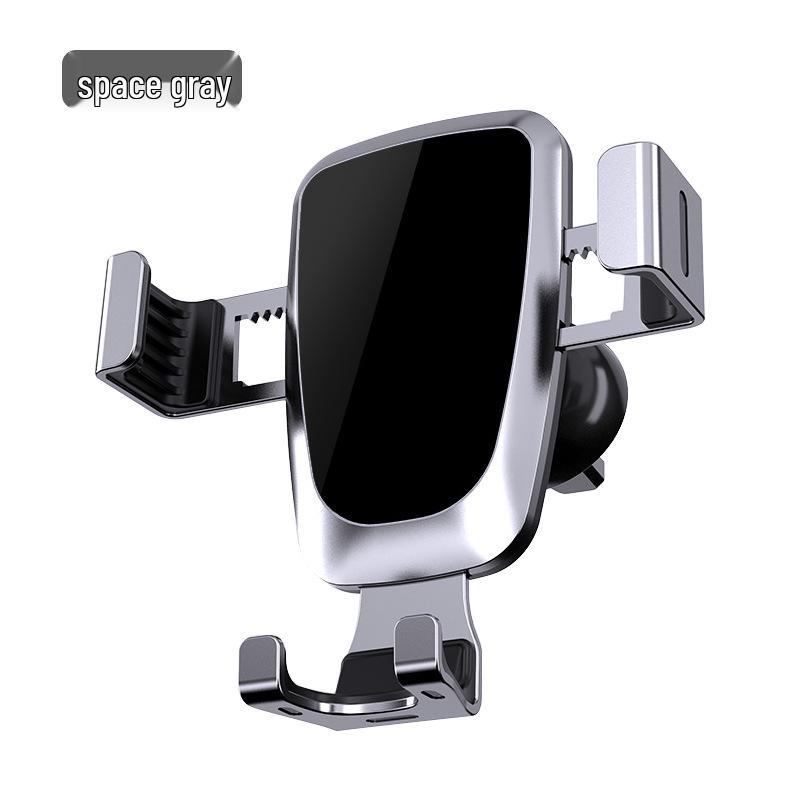 Universelle Dreieck-Schwerkraft-Handy-Autohalterung aus Aluminiumlegierung mit Lüftungsschlitz und Saugnapf.
