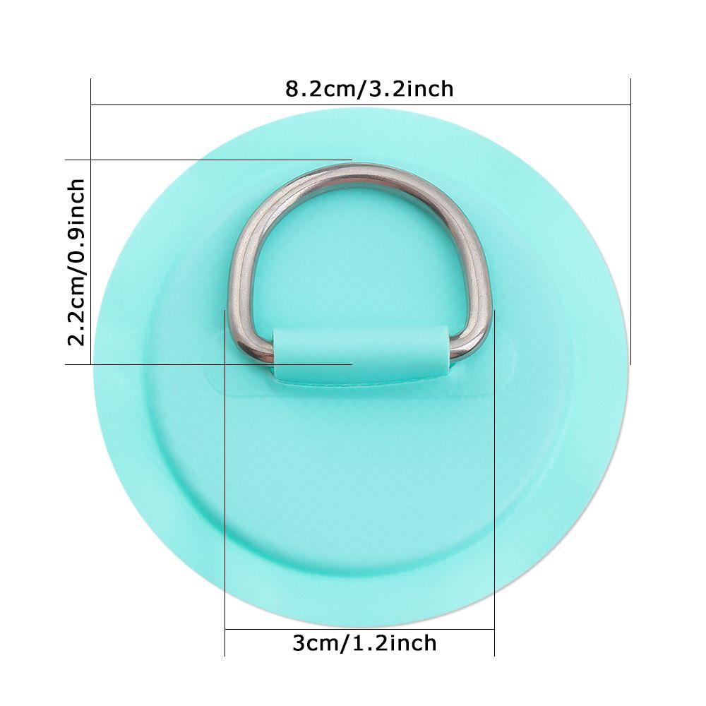 1/4Pcs Surfboard Dinghy Boat PVC Patch With Stainless Steel D Ring Deck Rigging Sup Round Ring Pad 5M Bungee Rope Kit Accessorie
