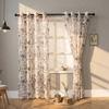 Ins Style Fresh Floral Sheer Curtain Door Panel Window Drapes No Drill Bedroom Living Room Balcony