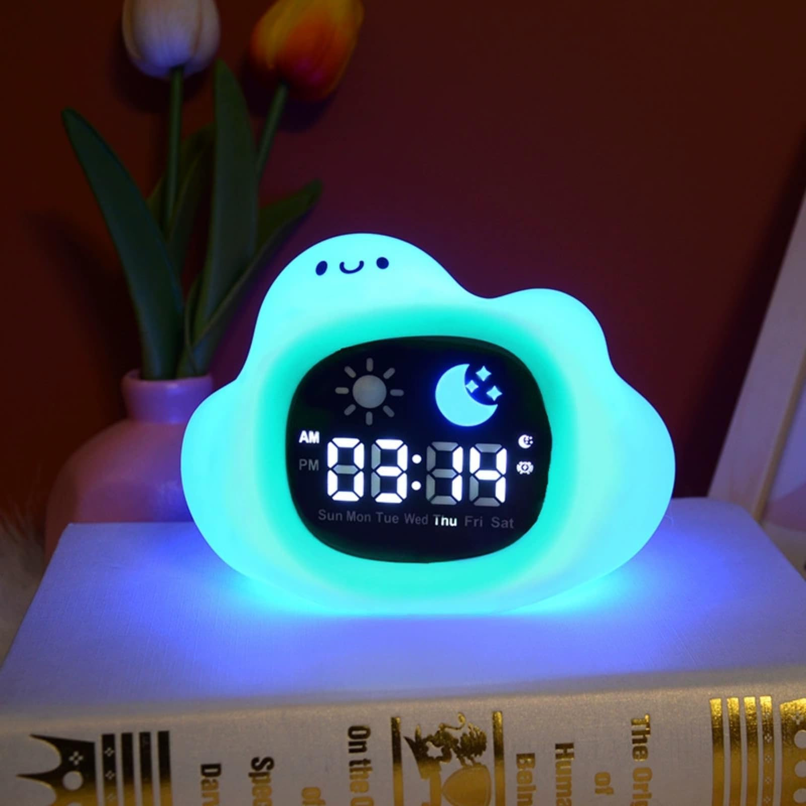 

AUSTYLCO Alarm Clock Light, Silicone Touch Light, Nursing Light, USB Charging, Cute Birthday Gift