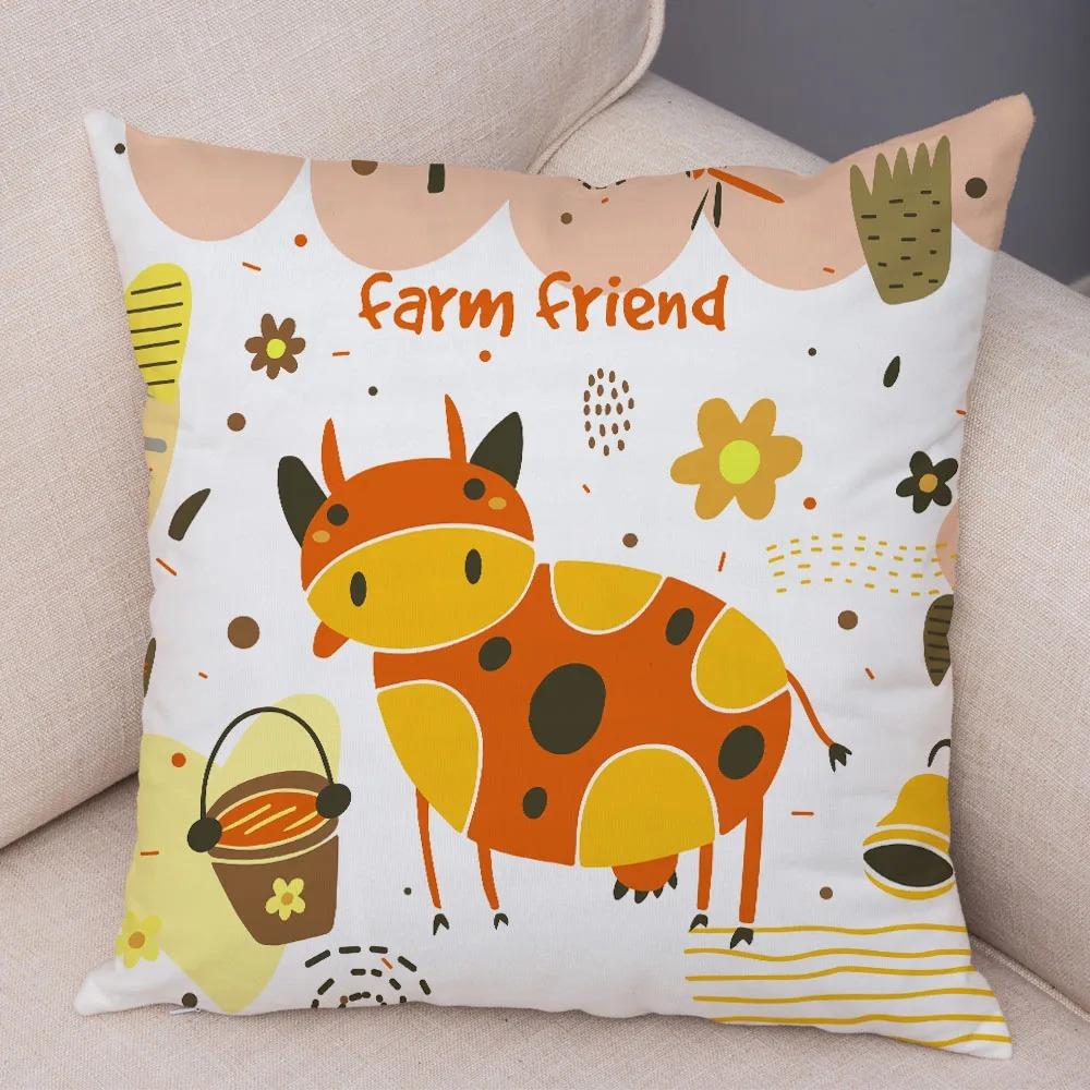 Cute Cartoon Animal Decorative Pillowcase Office Living Room Car Ornaments Home Pillowcase