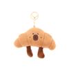 Bread Capybara Plush Toy Keychain Cartoon Croissant Kapibala Soft Stuffed Doll Pendant Car Key Ring Backpack Bag Decor Kid Gift