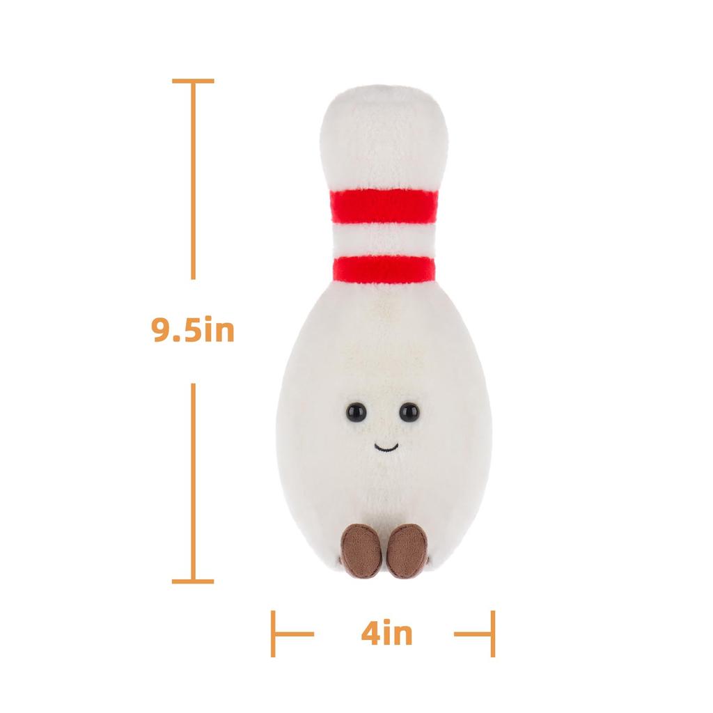 Apricot Lamb Happy Bowling Plush Toy for Kids, Soft and Cute, Fluffy Happy Bowling Toy for Girls and Boys, 24cm