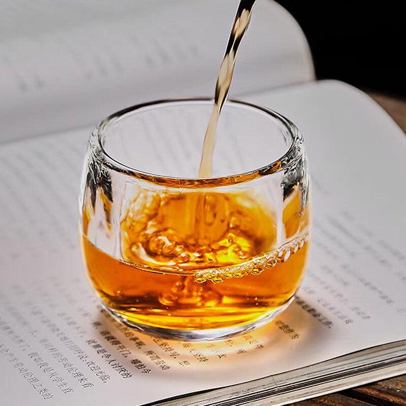 ZISIZ Transparent Heat-Resistant Handmade Glass Cups, Set of 6