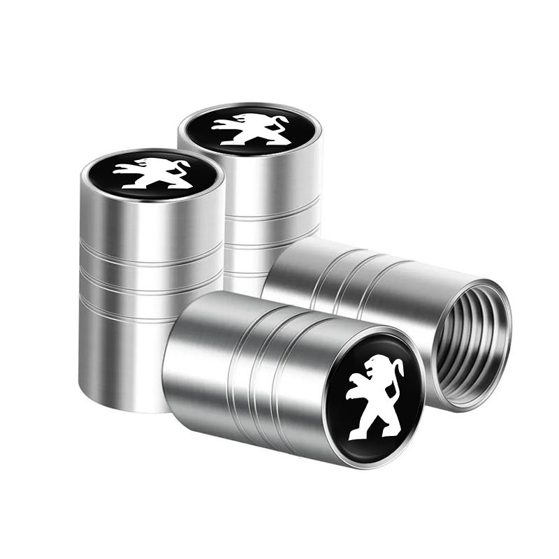 Aluminum Alloy Car Tire Valve Stem Caps Wheel Valve Accessories For Peugeot 408 308 5008 Landtrek 208 3008 2008 Rifter 508 301