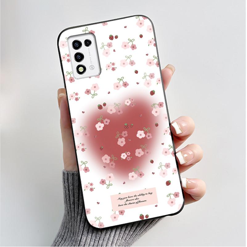 Phone Case For ZTE Libero 5G III A202ZT / Libero 5G II A103ZT Casing Fashion Butterfly Flower Black Soft TPU Case Silicone Cover