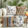 Elegant Spring Theme Pillow Cover: Exquisite Floral and Fashion Pattern, Sofa Cushion Cover, Bedroom Room Decoration