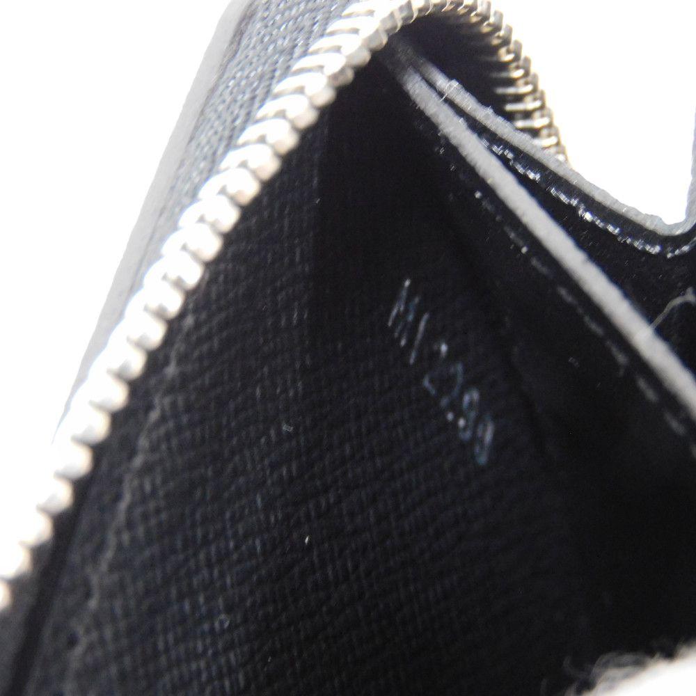 Used 12564 Zippy Coin Purse M30511 7943 New LV Logo Embossed Black Zip Around Taiga Noir Men's from Japan AUTHENTIC