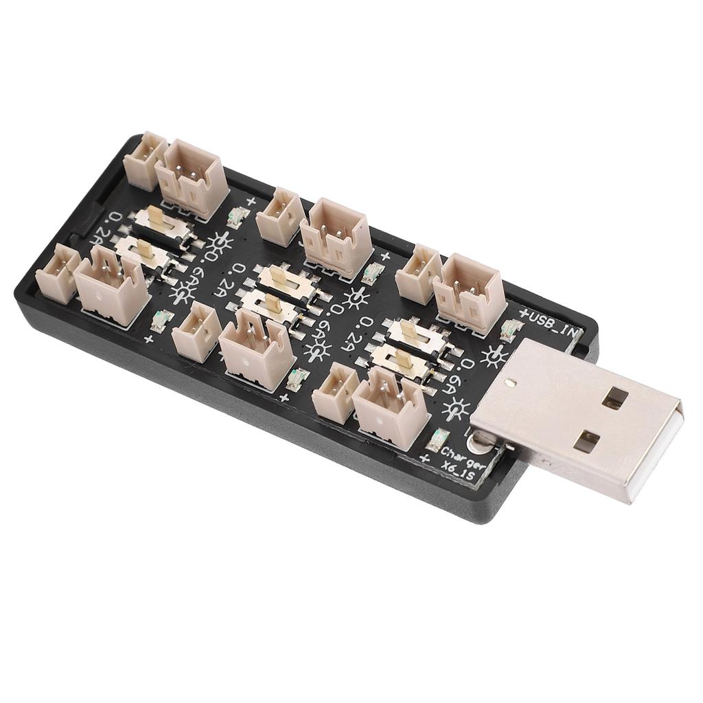 Lithium Battery Charging Board 6‑Channel USB to 3.7V High Voltage Components 4.20V