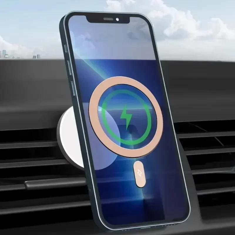 1/5KS Magnetická nálepka Kovový kroužek pro Magsafe Bezdrátové nabíjení Kruhový nabíjecí disk Magnetické nálepky Pro iPhone 16 15 13 Pro Max