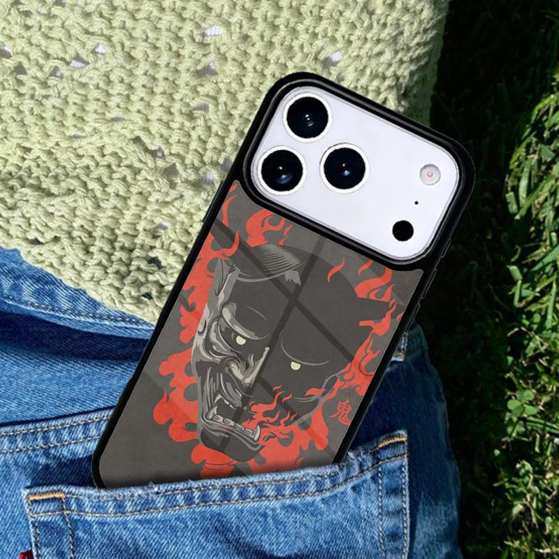 Japanese Hannya Mask soft Phone Case For iPhone 17 AIR 16 Pro Max 15 14 Pro 11 12 13 Shockproof Silicone Cover