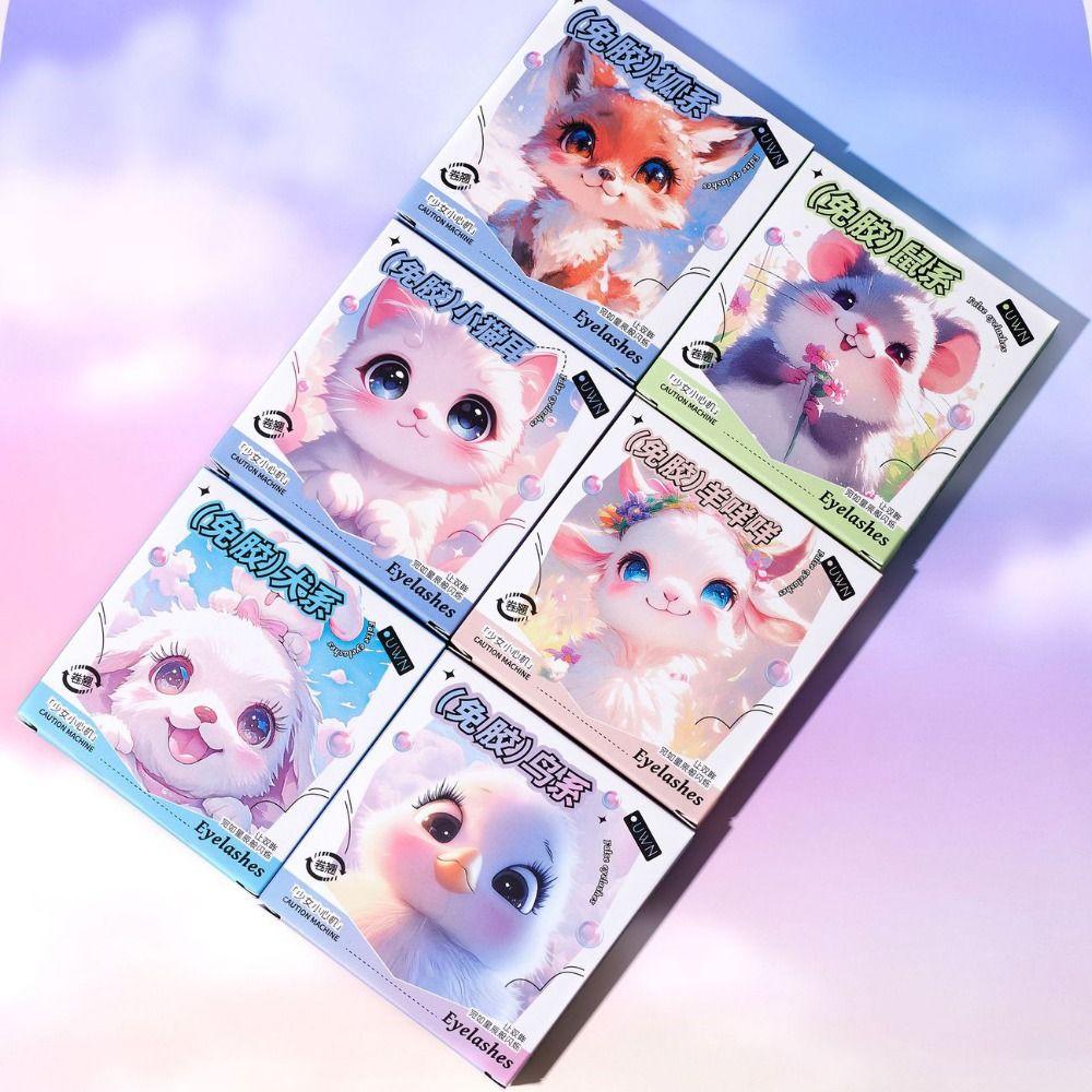 

Dense Self-adhesive Lash Clusters Extension Glue Free Fake Lashes Women/Girls Cow