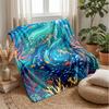 Ocean Life Adventure 56 Theme blanket Lightweight Warm Flannel Blanket Decorative Throw Blanket for Home Decoration