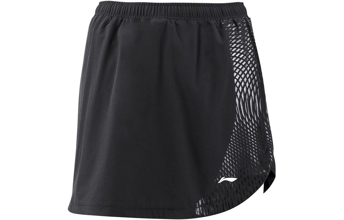 Li Ning Badminton Collection Casual Short Skirts Women s Black Moderate Short A Line Skirt ASKQ122-1 XL