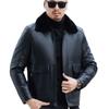 Pelzintegrierte Herren Leder Lederjacke Revers Freizeitjacke Verdickt Neue Schafslederjacke Herren Winter