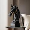Pre-owned Resin Horse Head Figurine for Elegant Home or Office Display