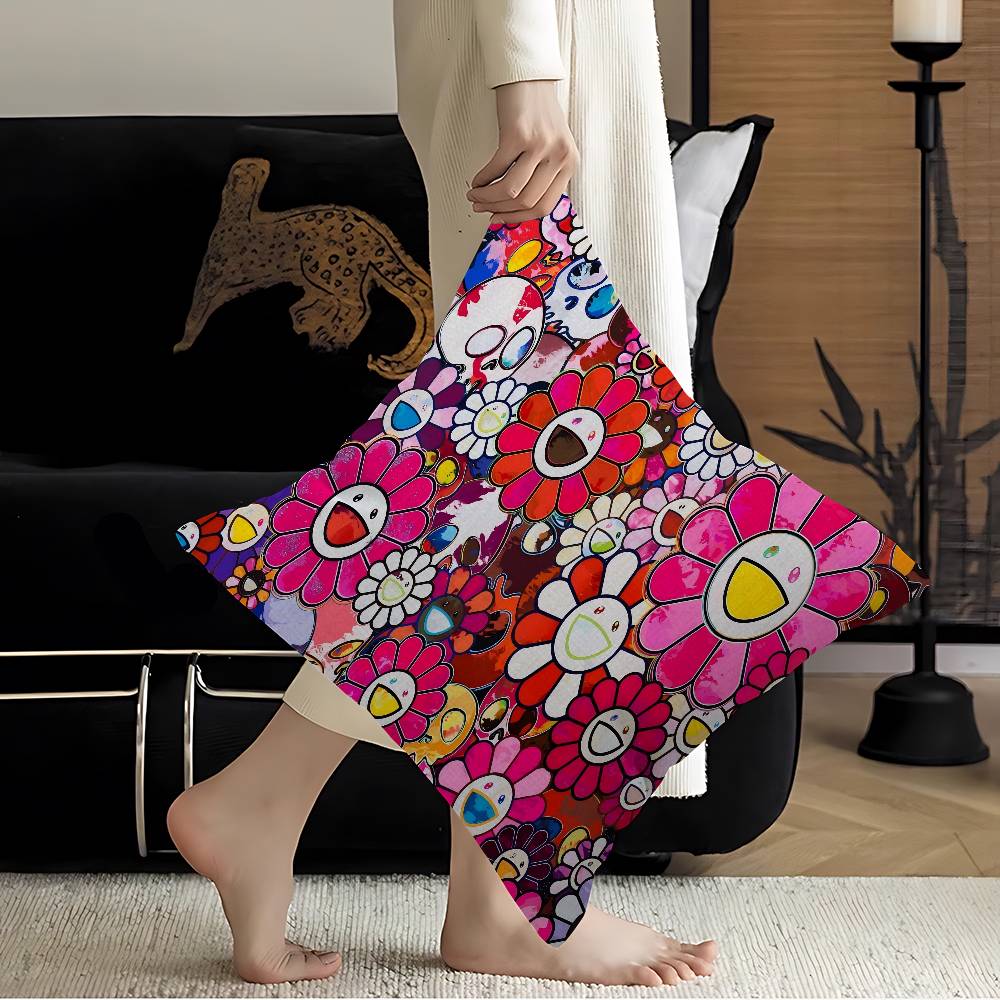 T-Takashis M-Murakamis Cartoon Lucky Dragon Pillow Cover Sofa Cushion Cover Home Room Decoration Children Gift