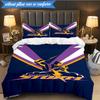 3PCS Melbourne Storm Team Bedding Set 2D Printing (Includes 1 Duvet Cover + 2 Pillowcases Coreless), Bedroom decor,Fan Gift