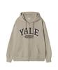 Yale Two-Tone Arch Zip-Up Hoodie_Beige