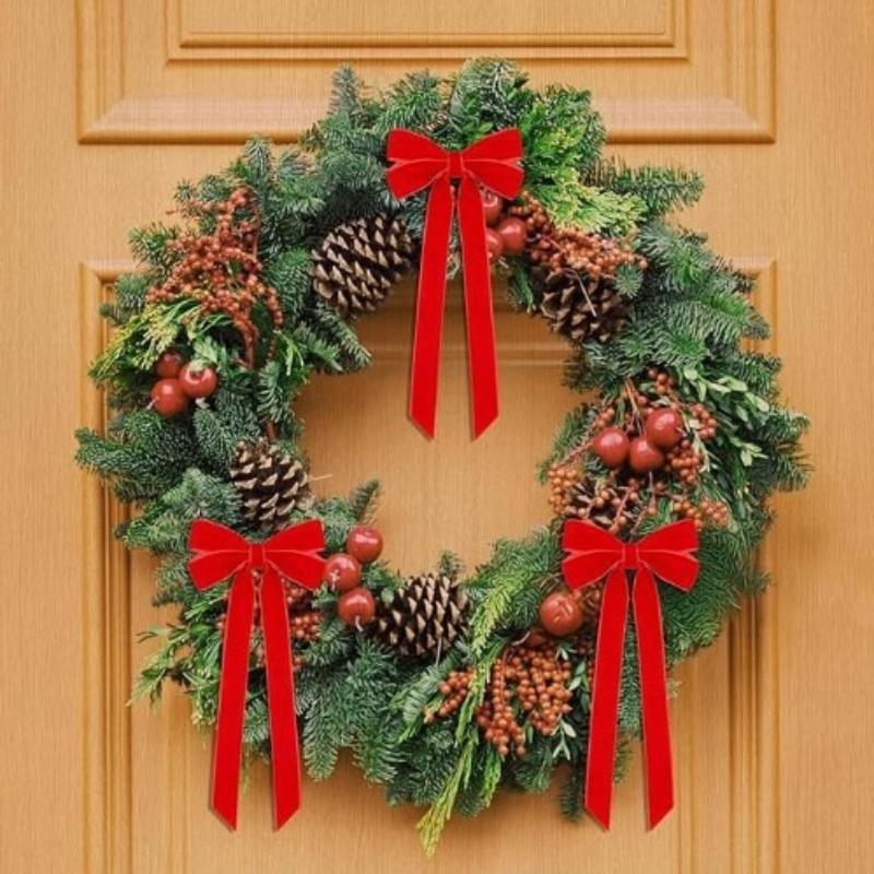 Christmas Tree Bow Decoration Velvet Home Etiquette Room Decoration Birthday Party Wedding Holiday Decoration