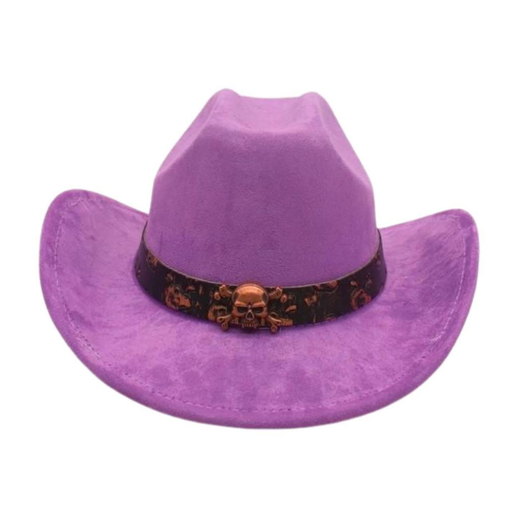 Foreign Trade  Tourism Top Hat Niche Western Cowboy Hat Niche Ethnic Style Skull Stage Dance Performance Hat