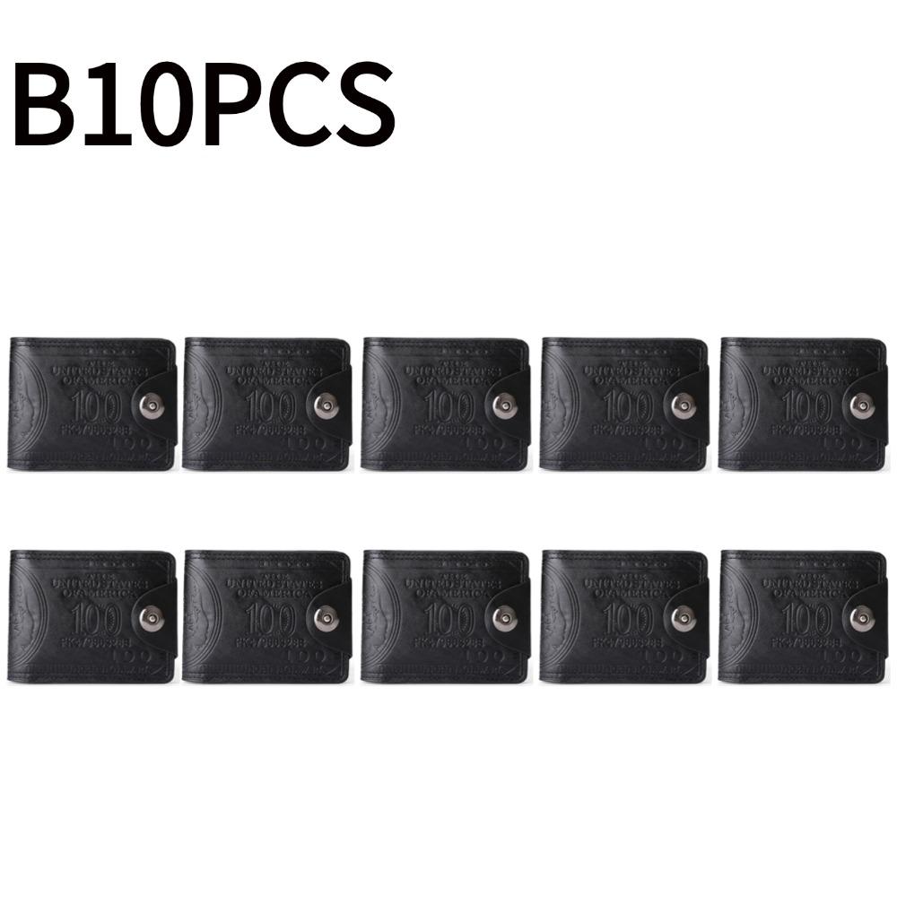 US Dollar Pattern Men's Wallet - Retro Multi-Card PU Wallet Compact Portable Design Multiple Slots for Cards Men's Wallet