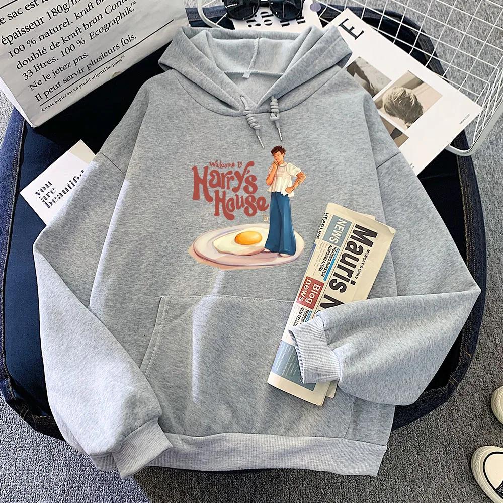 Harrys House Grafik-Hoodies Unisex Cartoon-Pullover Herbst/Winter Fleece-Hoodie Originalität Ästhetisches Sweatshirt Langärmlig