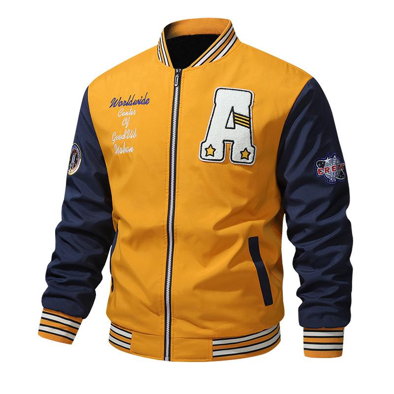 Colorful Baseball Jacket, Men's Loose and Versatile Top, Jacket, Men's Clothing