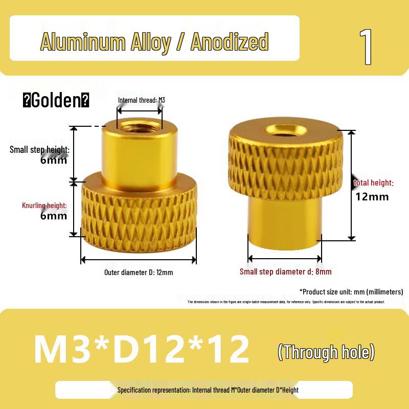 National Standard Aluminum Knurled Hand-Twist Nut M3-M10